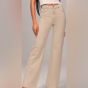 Abercrombie & Fitch Men's Beige Straight Jeans